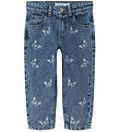 Name It Jeans - Noos - NmfBella - Medium Blue Denim m. Sommerfug