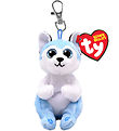 Ty Nøglering m. Bamse - Beanie Bellies - 10 cm - Thunder