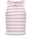 Kids Only Top - Rib - Short - KogNessa - Cloud Dancer/Fuchsia Pi