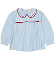 Copenhagen Colors Tunika - Sky Blue W. Cream Stripe W. Berry