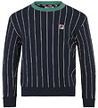 Fila Sweatshirt - Lukow - Black Iris/Bright White Striped
