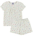 Petit Bateau Nattøj - 2-Delt - Marshmallow/Multicolor