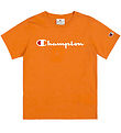 Champion T-shirt - Orange m. Print