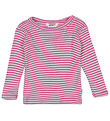 Joha Bluse - Rib - Uld/Silke - Off White/Pink