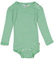 Joha Body l/æ - Rib - Uld/Silke - Off White/Grøn