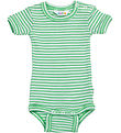 Joha Body k/æ - Rib - Uld/Silke - Off White/Grøn