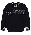 Marni Bluse - Strik - Sort m. Hvid