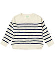 FUB Bluse - Rib Sweater - Ecru/Dark Navy