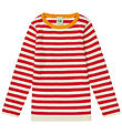 FUB Bluse - Rib - Ecru/Ruby Red