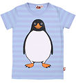 DYR T-shirt - DyrGrowl - Lila/Baby Blue Pingvin