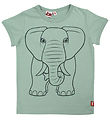 DYR T-shirt - DyrHide - Herb Green Outline Elefant