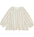 Flöss Bluse - Abigail - Soft White/Bright Blue