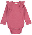Petit Piao Body l/æ - Rib - Modal - Frill - Light Berry