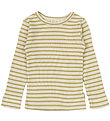 Petit Piao Bluse - Rib - Modal - Khaki/Dark Off White