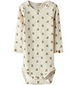 Lil' Atelier Body l/æ - Rib - NbnGavo - Turtledove/Teddy Bear