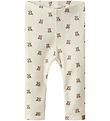 Lil' Atelier Leggings - Rib - NbnGavo - Turtledove/Teddy Bear