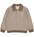 MarMar Bluse - Polo - Thanos - Brown Stripe Melange