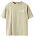 LMTD T-Shirt - NlmLucky - Peyote/White print