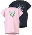 Name It T-shirt - NkfVigea - 2-pak - Ballerina/Dark Sapphire