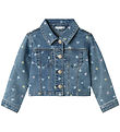 Name It Denimjakke - NmfFalula - Medium Blue Denim m. Hjerter
