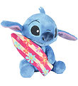 Disney Bamse - Stitch m. Surfbræt - 25 cm