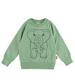 DYR-Cph Sweatshirt - Dyrbellow - Herb Green Outline Elefant