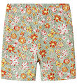 Name It Cykelshorts - NmfVayo - Aqua Gray/Yellow Flower