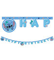 Decorata Party Happy Birthday Banner - Stitch & Angel