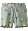 Name It Shorts - Rib - NmfVemma - Aqua Gray/Lemon