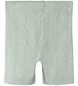 Name It Cykelshorts - NmfJsilke - Aqua Gray m. Hulmønster