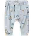 Name It Bukser - NbmHelp - Pearl Blue m. Print