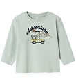 Name It Bluse - NmmHako - Aqua Gray m. Print