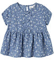 Name It T-shirt - NmfHagy - Bleached Denim m. Blomster