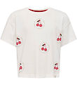 Kids Only T-shirt - KogCharlotte Life - Cloud Dancer/Fruit