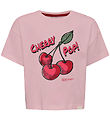 Kids Only T-shirt - KogCharlotte Life - Roseate Spoonbi/Cherry