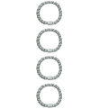 Name It Hårelastikker - NkfAcc - 4-pak - Aqua Gray m. Glitter