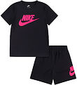 Nike Shortssæt - T-shirt/shorts - Hyper Pink/Black