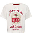 Kids Only T-shirt - KogCharlotte Life - Cloud Dancer/Happy