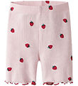 Name it Cykelshorts - Rib - NmfJillie - Ballerina m. Jordbær