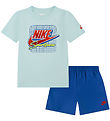 Nike Shortssæt - T-shirt/Shorts - Lyseblå/Blå
