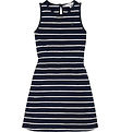 Tommy Hilfiger Kjole - Linen Jersey - Dark Night Navy Striped
