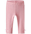 Name It  Leggings - NbfHappy - Cameo Pink m. Hulmønster