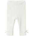 Name It Leggings - NbfHappy - Cloud Dancer m. Hulmønster
