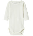 Name It Body l/æ - NbfHappy - Cloud Dancer m. Hulmønster