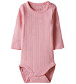 Name It Body l/æ - NbfHappy - Cameo Pink m. Hulmønster