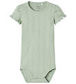 Name It Body k/æ - NbfJsilke - Aqua Gray m. Hulmønster