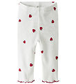 Name It Leggings - Rib - NbfJillie - Bright White m. Jordbær