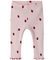 Name It Leggings - Rib - NbfJillie - Ballerina m. Jordbær