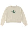 Calvin Klein Bluse - Strik - Monologo - Whitecap Grey