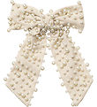 DAY ET Hårspænde - Pearl Linen Bow - Whitecap Gray